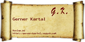 Gerner Kartal névjegykártya